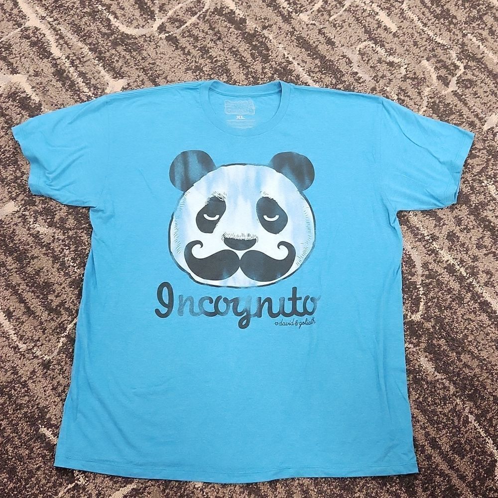 David and Goliath Incognito Panda Mustache T-shirt XL